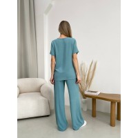 Жіночий прогулянковий костюм оливкового кольору 32039