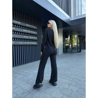 Жіночий повсякденний костюм чорного кольору 32042