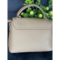 Жіноча сумка-портфель з пористої еко-шкіри коричневого кольору 32065