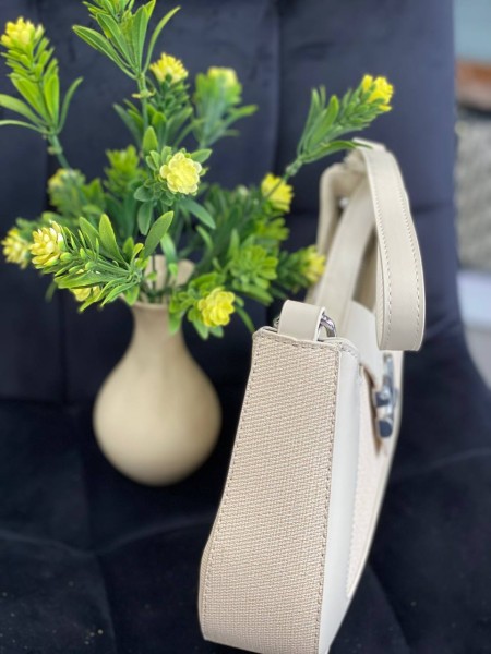 Маленька жіноча сумка-багет із еко-шкіри сiрого кольору 32076