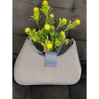 Маленька жіноча сумка-багет із еко-шкіри синього кольору 32079