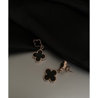 Сережки "Конюшина" штифтовий замок золотого кольору 32083