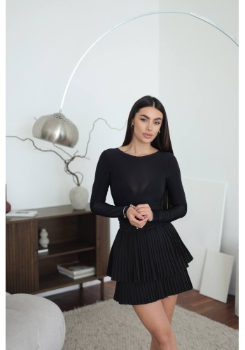 Легка спідниця-теніска чорного кольору 32095