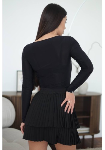 Легка спідниця-теніска чорного кольору 32095