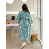 Довга сукня-сорочка фісташкового кольору 32105