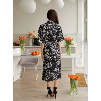 Довга сукня-сорочка чорного кольору 32115