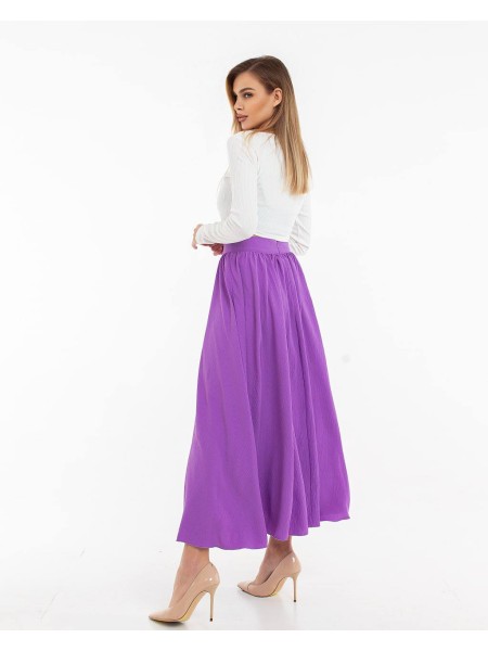 Женская легкая юбка миди фиолетового цвета 32130