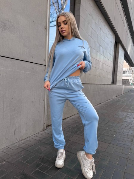 Женский спортивный костюм голубого цвета 32138