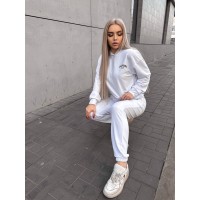 Жіночий спортивний костюм молочного кольору 32140