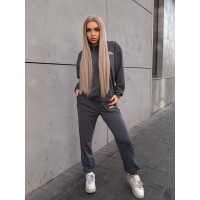 Жіночий спортивний костюм графiтового кольору 32142