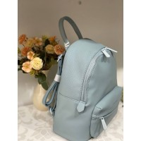 Жіночий базовий рюкзак із еко-шкіри блакитного кольору 32157