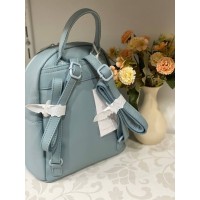 Жіночий базовий рюкзак із еко-шкіри блакитного кольору 32157