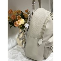 Жіночий базовий рюкзак із еко-шкіри бежевого кольору 32158