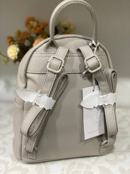 Жіночий базовий рюкзак із еко-шкіри молочного кольору 32159