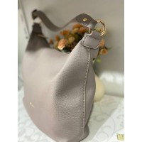 Базова жіноча сумка на плече iз еко-шкіри кавового кольору 32165