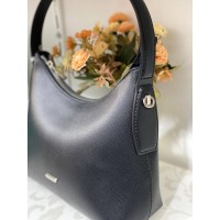 Жіноча сумка на плече iз еко-шкіри чорного кольору 32169