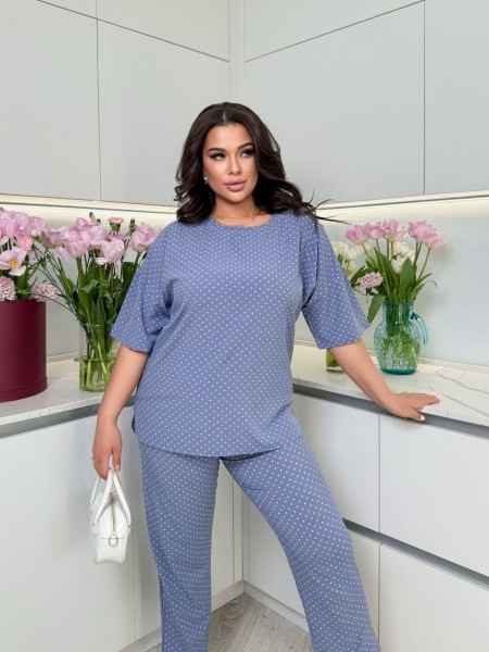 Легкий прогулянковий костюм сiрого кольору 32181