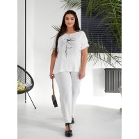 Жiночiй прогулянковий костюм молочного кольору 32186