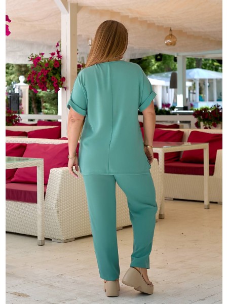 Жiночiй прогулянковий костюм фiсташкового кольору 32188