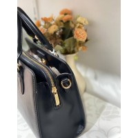 Жіноча базова сумка для роботи з еко-шкіри чорного кольору 32194