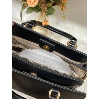 Жіноча базова сумка для роботи з еко-шкіри чорного кольору 32194