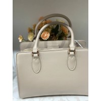 Жіноча базова сумка для роботи з еко-шкіри бежевого кольору 32195