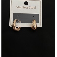 Сережки маленькі краплі англійський замок золотого кольору 32209