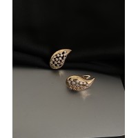 Сережки "Кристальні сльози" англійський замок золотого кольору 32210