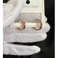 Сережки маленькі замок-кільце золотого кольору 32211