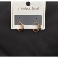 Сережки маленькі замок-кільце золотого кольору 32211