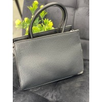 Жіноча класична сумка з еко-шкіри чорного кольору 32235