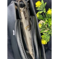 Жіноча класична сумка з еко-шкіри чорного кольору 32235