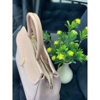 Жіноча класична сумка з еко-шкіри пудрового кольору 32239