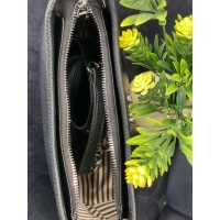 Жіноча сумка через плече із еко-шкіри чорного кольору 32240