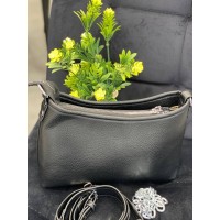 Жіноча сумка через плече із еко-шкіри чорного кольору 32240