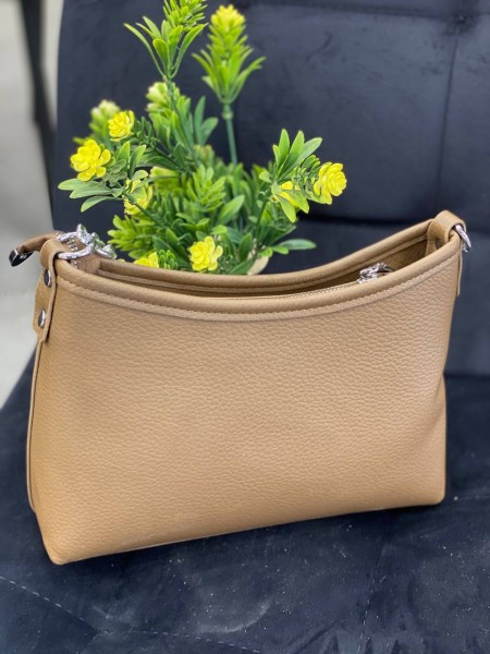 Жіноча сумка через плече із еко-шкіри коричневого кольору 32241