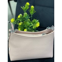 Женская сумка через плече из эко-кожи молочного цвета 32242