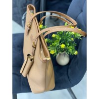 Жіноча базова сумка з еко-шкіри кавового кольору 32247