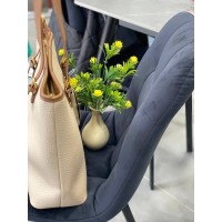 Жіноча базова сумка з еко-шкіри молочного кольору 32248