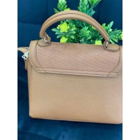 Жіноча класична сумка з еко-шкіри кавового кольору 32259