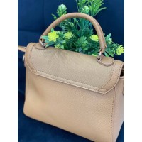 Жіноча класична сумка з еко-шкіри бежевого кольору 32260