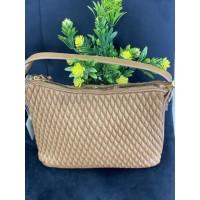 Женская сумка на плече из жатой эко-кожи кофейного цвета 32263