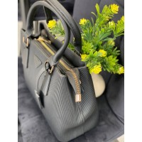 Жіноча базова сумка для роботи з еко-шкіри чорного кольору 32267