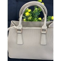 Жіноча базова сумка для роботи з еко-шкіри бежевого кольору 32269