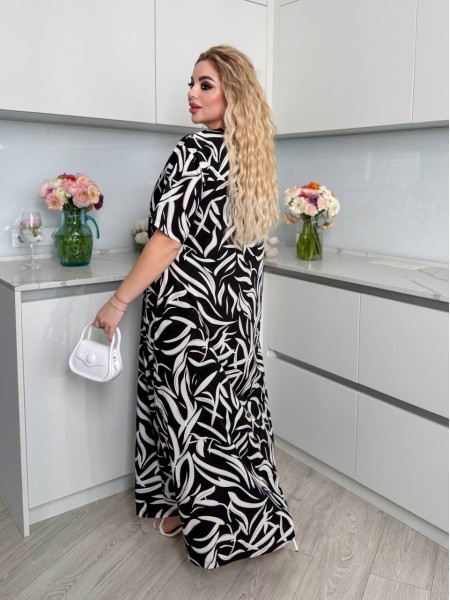 Легка сукня максі вільного крою чорного кольору 32323