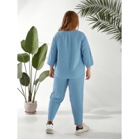 Жіночий прогулянковий костюм блакитного кольору 32324