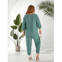 Женский прогулочный костюм фисташкового цвета 32325
