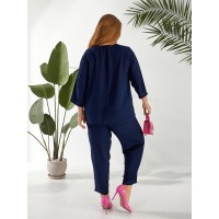 Женский прогулочный костюм синего цвета 32326