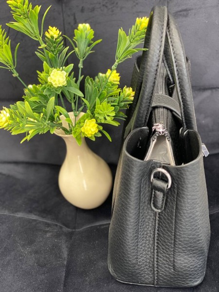 Жіноча сумка шопер із еко-шкіри чорного кольору 32365