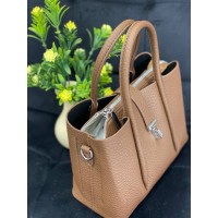 Жіноча сумка шопер із еко-шкіри коричневого кольору 32366